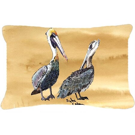 Carolines Treasures Carolines Treasures 8408PW1216 Pelican Indoor & Outdoor Fabric Decorative Pillow 8408PW1216